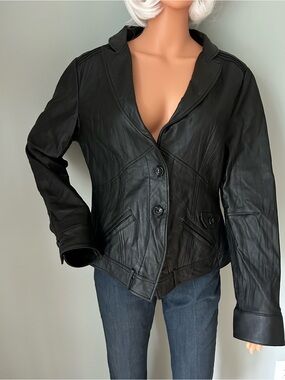 Classic Black Leather Women's Jacket